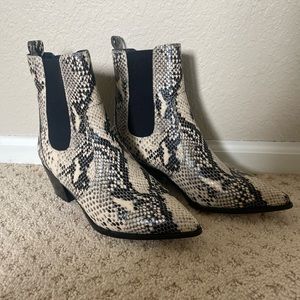 PAIGE Willa Snakeskin Booties